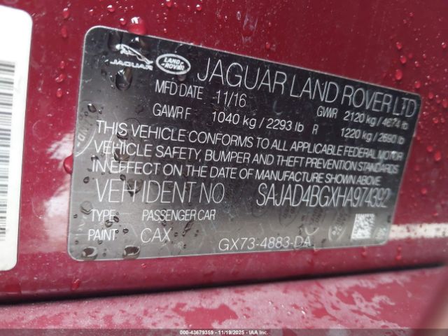 2017 JAGUAR XE SAJAD4BGXHA974392 Photo 8