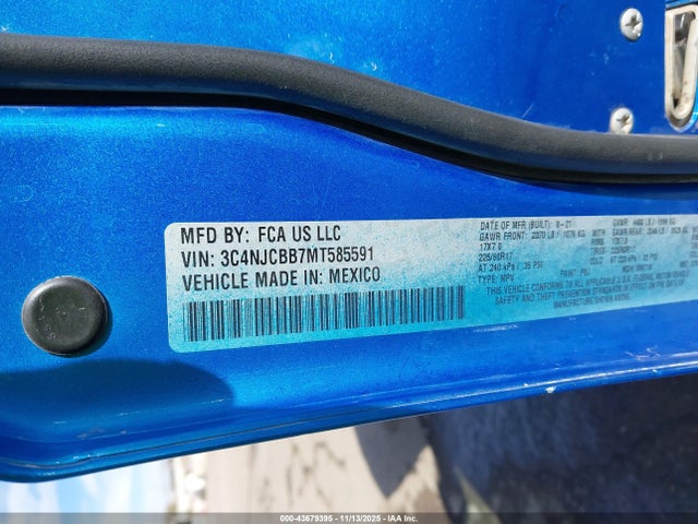 Jeep Compass Latitude Fwd 2021 3C4NJCBB7MT585591 Image 9