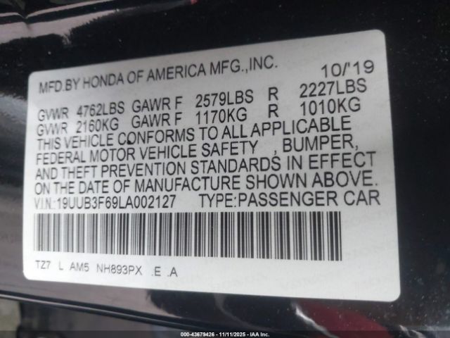 2020 ACURA TLX 19UUB3F69LA002127 Photo 8