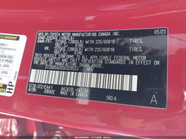 2025 LEXUS NX 250 2T2GDCAZ0SC029553 Photo 8