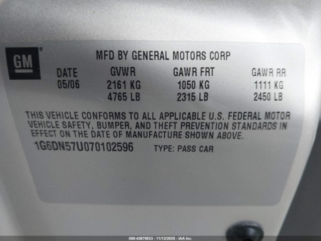 2007 CADILLAC CTS-V 1G6DN57U070102596 Photo 8