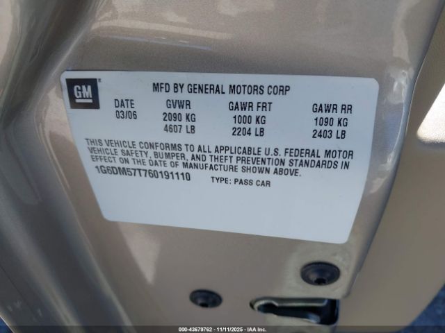 2006 CADILLAC CTS 1G6DM57T760191110 Photo 8