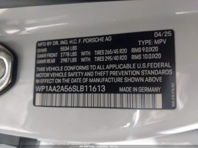 2025 PORSCHE MACAN WP1AA2A56SLB11613 Photo 8