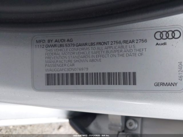 2013 AUDI A6 WAUGGAFC3DN076979 Photo 8