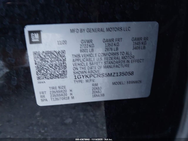 2021 CADILLAC XT6 1GYKPCRS5MZ135058 Photo 8