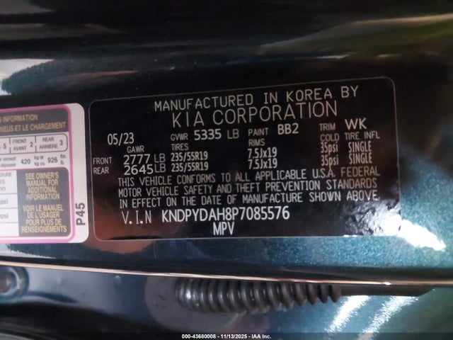 2023 KIA SPORTAGE PLUG-IN HYBRID KNDPYDAH8P7085576 Photo 8