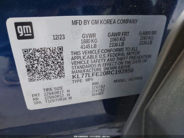 2024 CHEVROLET TRAX KL77LFE20RC193956 Photo 8