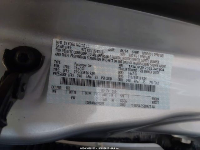 2014 FORD FOCUS 1FADP3K23EL341904 Photo 8