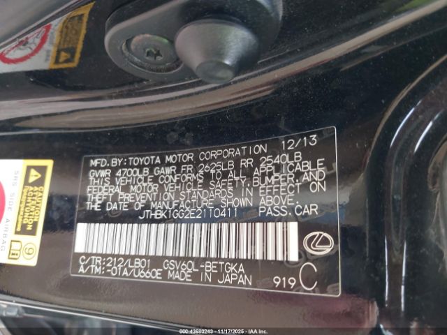 2014 LEXUS ES 350 JTHBK1GG2E2110411 Photo 8