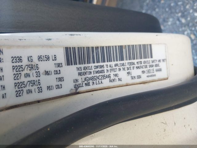 2004 JEEP GRAND CHEROKEE 1J4GX48S24C295446 Photo 8