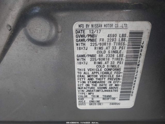 2018 NISSAN ROGUE JN8AT2MT3JW464785 Photo 8