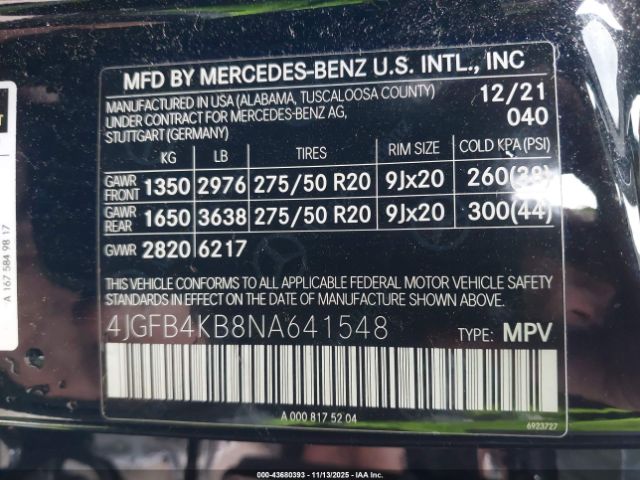 2022 MERCEDES-BENZ GLE 350 4JGFB4KB8NA641548 Photo 8