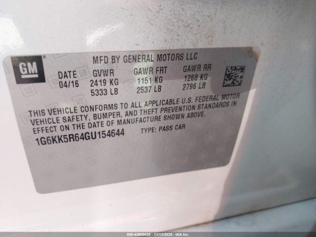 2016 CADILLAC CT6 1G6KK5R64GU154644 Photo 8
