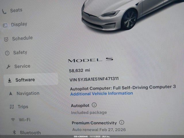 2022 TESLA MODEL S 5YJSA1E51NF471311 Photo 6