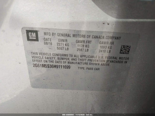 2017 CADILLAC XTS 2G61M5S36H9111699 Photo 8