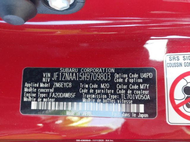 2017 TOYOTA 86 JF1ZNAA15H9709803 Photo 8