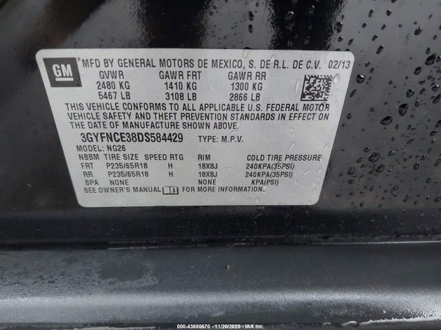 2013 CADILLAC SRX 3GYFNCE38DS584429 Photo 8