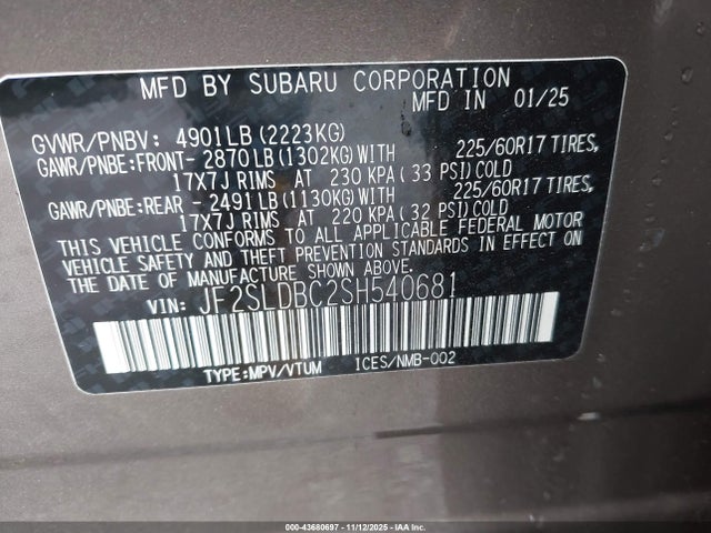 Subaru Forester Premium 2025 JF2SLDBC2SH540681 Image 9