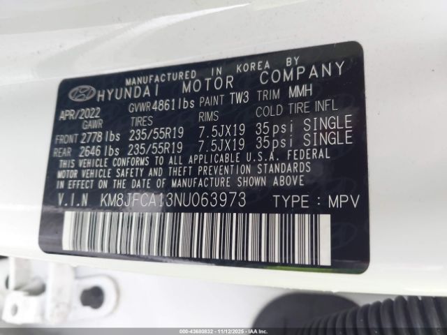 2022 HYUNDAI TUCSON HYBRID KM8JFCA13NU063973 Photo 8