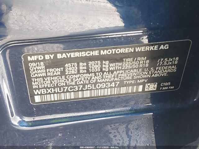 2018 BMW X1 WBXHU7C37J5L09347 Photo 8