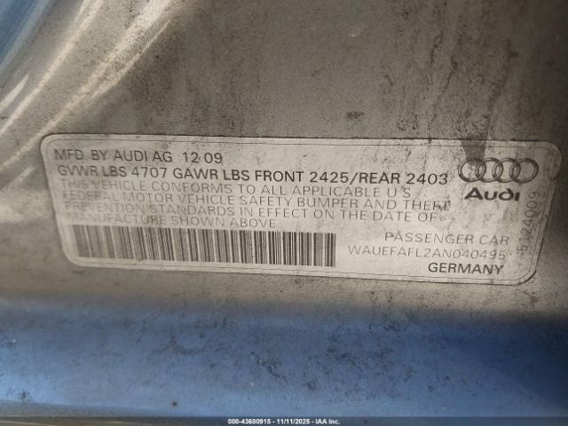 2010 AUDI A4 WAUEFAFL2AN040495 Photo 8