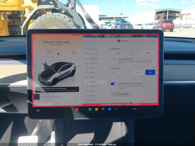 Aukcja sprzedaży 2022 Tesla Model Y Performance Dual Motor All-wheel Drive, vin: 7SAYGDEF5NF463332, numer aukcji: 43680946