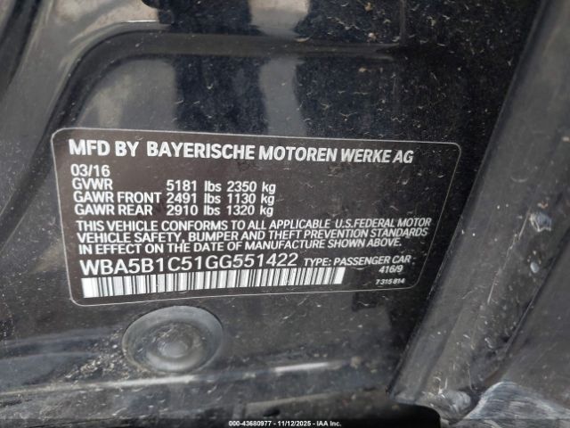 2016 BMW 535I WBA5B1C51GG551422 Photo 8