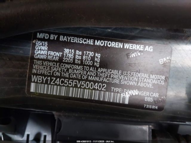 2015 BMW I3 WBY1Z4C55FV500402 Photo 8