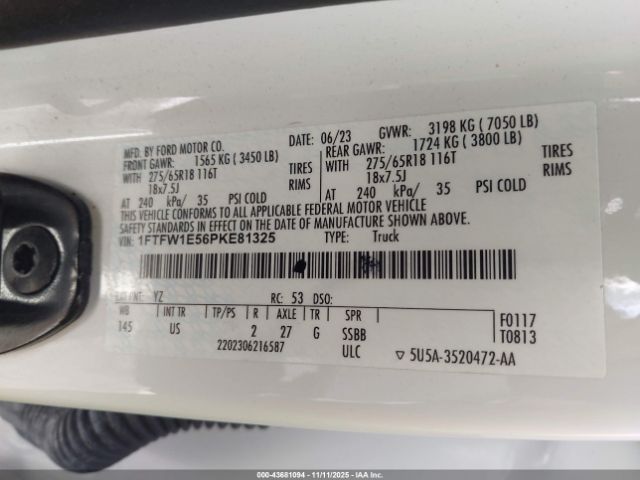 2023 FORD F-150 1FTFW1E56PKE81325 Photo 8