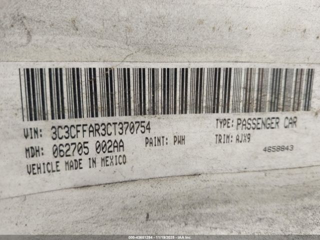 2012 FIAT 500 3C3CFFAR3CT370754 Photo 8