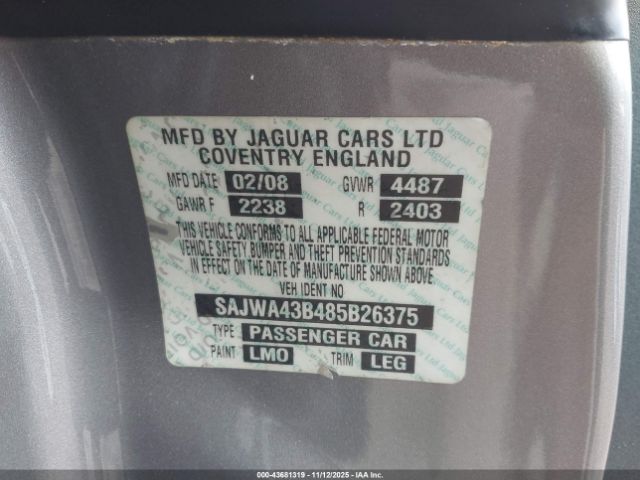 2008 JAGUAR XK SAJWA43B485B26375 Photo 8