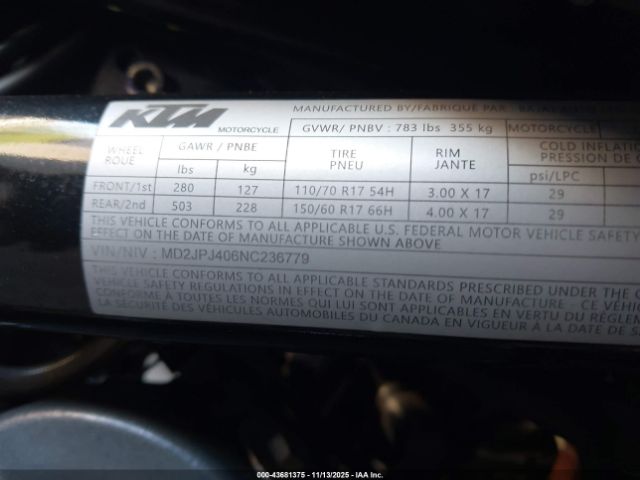 2022 KTM 390 MD2JPJ406NC236779 Photo 9