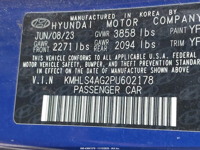 Hyundai ELANTRA SEL 2023 KMHLS4AG2PU602178 Image 9