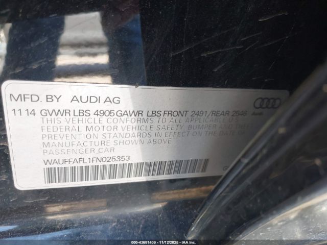 2015 AUDI A4 WAUFFAFL1FN025353 Photo 8