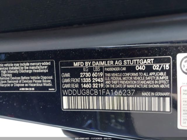 2015 MERCEDES-BENZ S 550 WDDUG8CB1FA166237 Photo 8