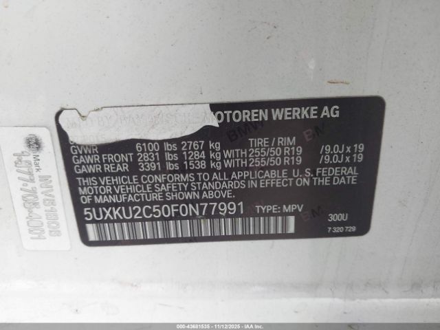 2015 BMW X6 5UXKU2C50F0N77991 Photo 8