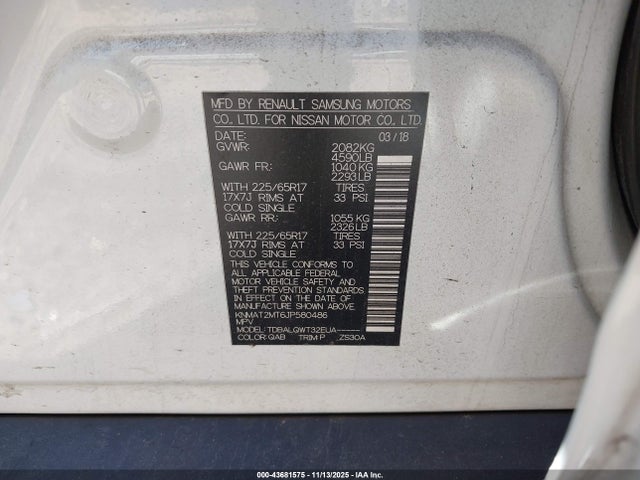 Nissan ROGUE SV 2018 KNMAT2MT6JP580486 Image 9