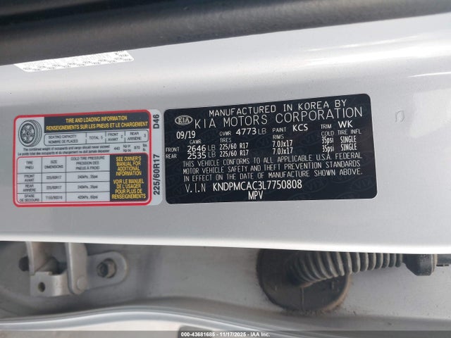 KIA Sportage Lx 2020 KNDPMCAC3L7750808 Image 9