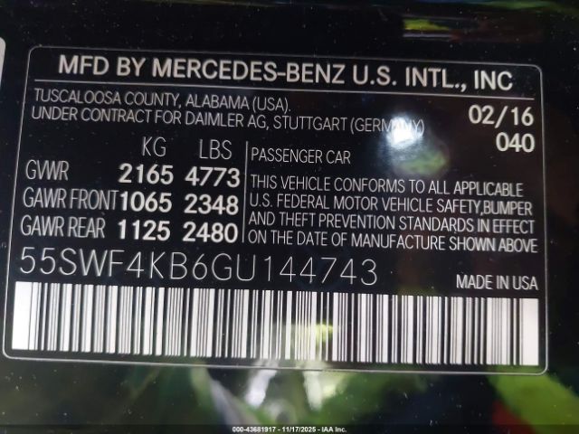2016 MERCEDES-BENZ C 300 55SWF4KB6GU144743 Photo 8