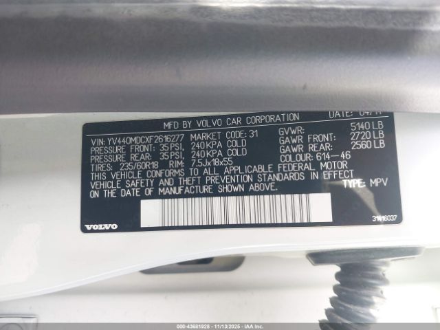 2015 VOLVO XC60 YV440MDCXF2616277 Photo 8