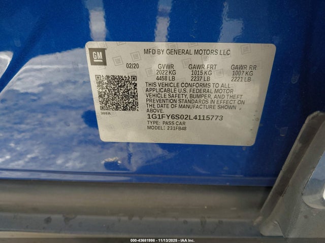 1G1FY6S02L4115773 Chevrolet BOLT EV