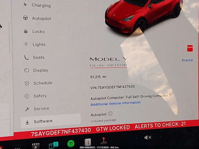 2022 TESLA MODEL Y 7SAYGDEF7NF437430 Photo 6