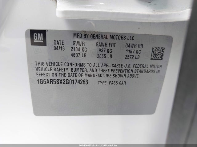 2016 CADILLAC CTS 1G6AR5SX2G0174263 Photo 8