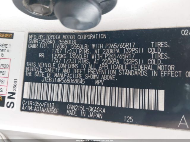 2006 TOYOTA 4RUNNER JTEBU14R568068845 Photo 8