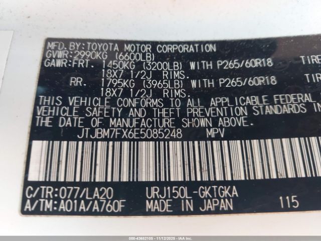 2014 LEXUS GX 460 JTJBM7FX6E5085248 Photo 8