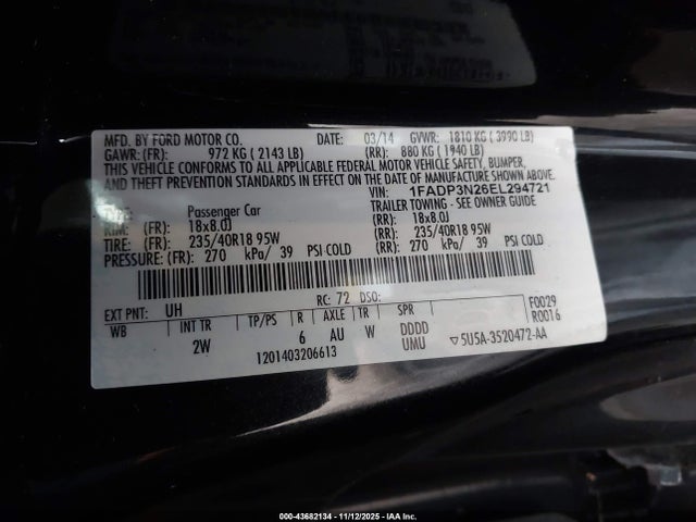Ford Focus Titanium 2014 1FADP3N26EL294721 Image 9