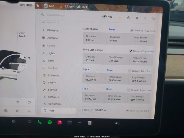 43682171 :رقم المزاد ، 5YJ3E1EA1MF930535 vin ، 2021 Tesla Model 3 Standard Range Plus Rear-wheel Drive مزاد بيع