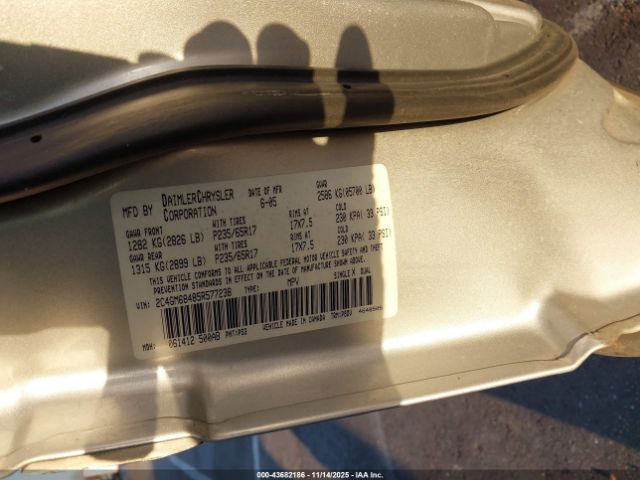 2005 CHRYSLER PACIFICA 2C4GM68485R577238 Photo 8