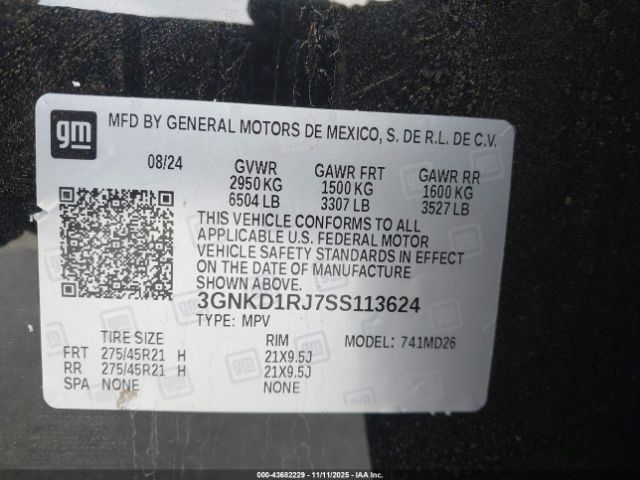 2025 CHEVROLET BLAZER EV 3GNKD1RJ7SS113624 Photo 8