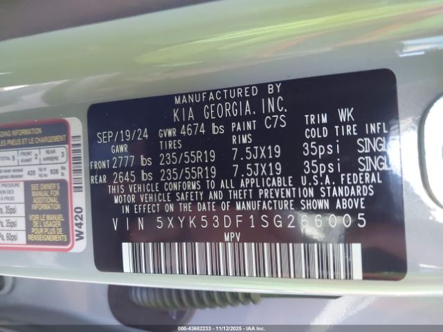 2025 KIA SPORTAGE 5XYK53DF1SG266005 Photo 8
